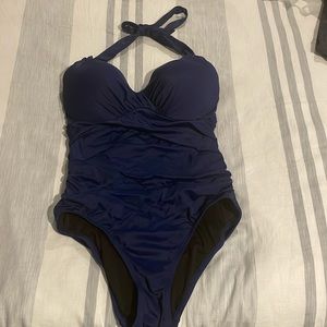 Victoria’s Secret navy blue one piece swimsuit, size 34D